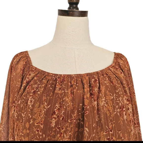 ANDREE BY UNIT Brown Long Sleeve Sundress Wedding Guest - Picture 5 of 15